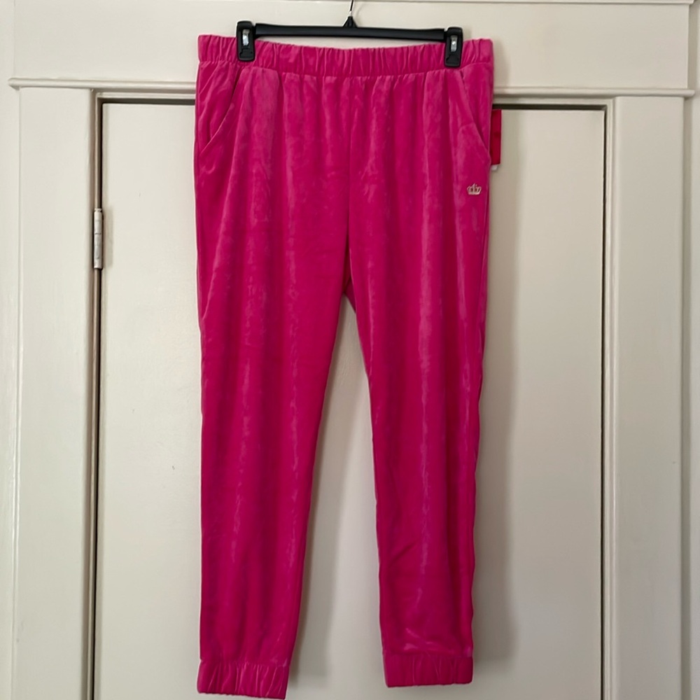Juicy by Juicy Couture Pink Velour Tracksuit Joggers, 3XL Plus
